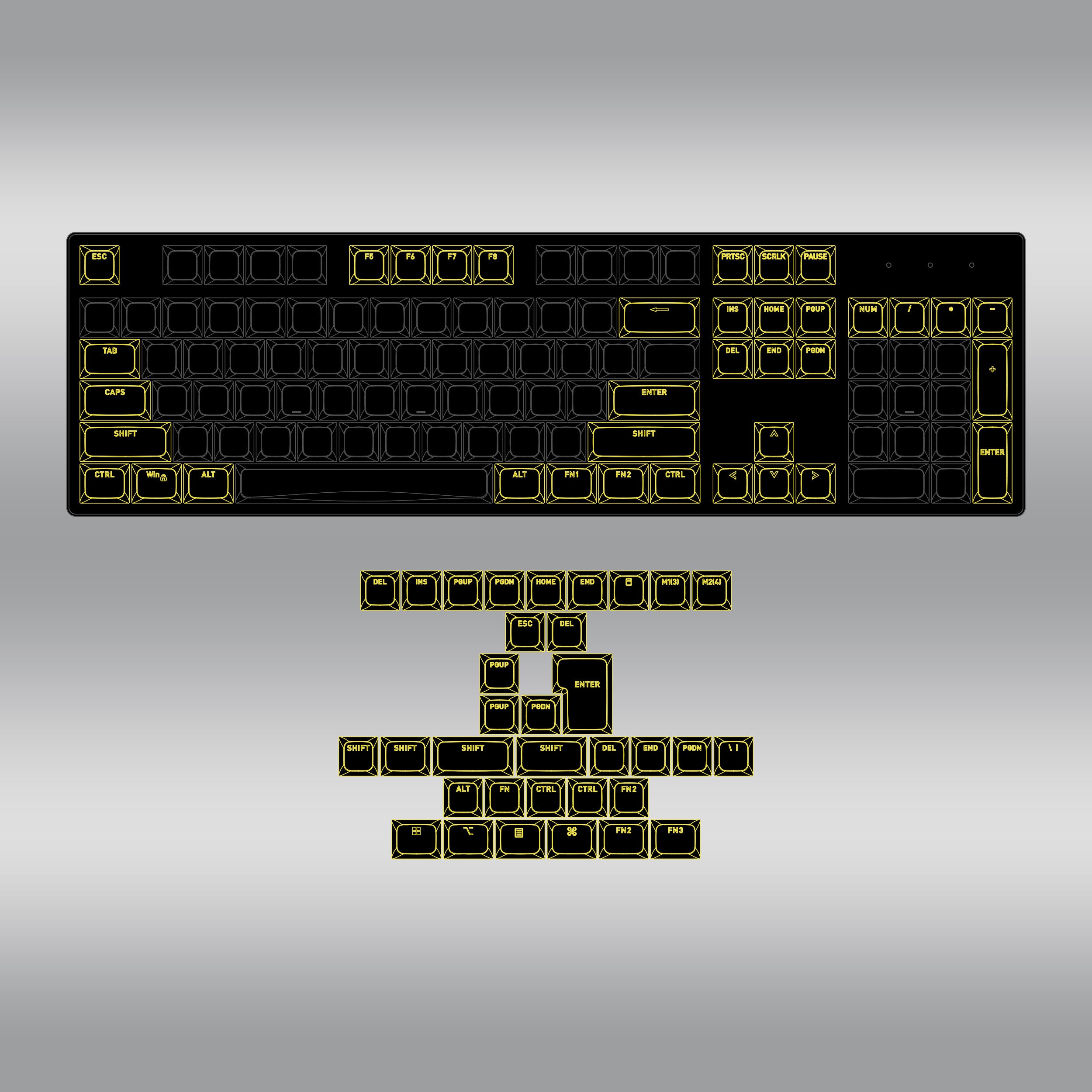 OMA profile keycaps set for ANSI / ISO Layouts (part B)