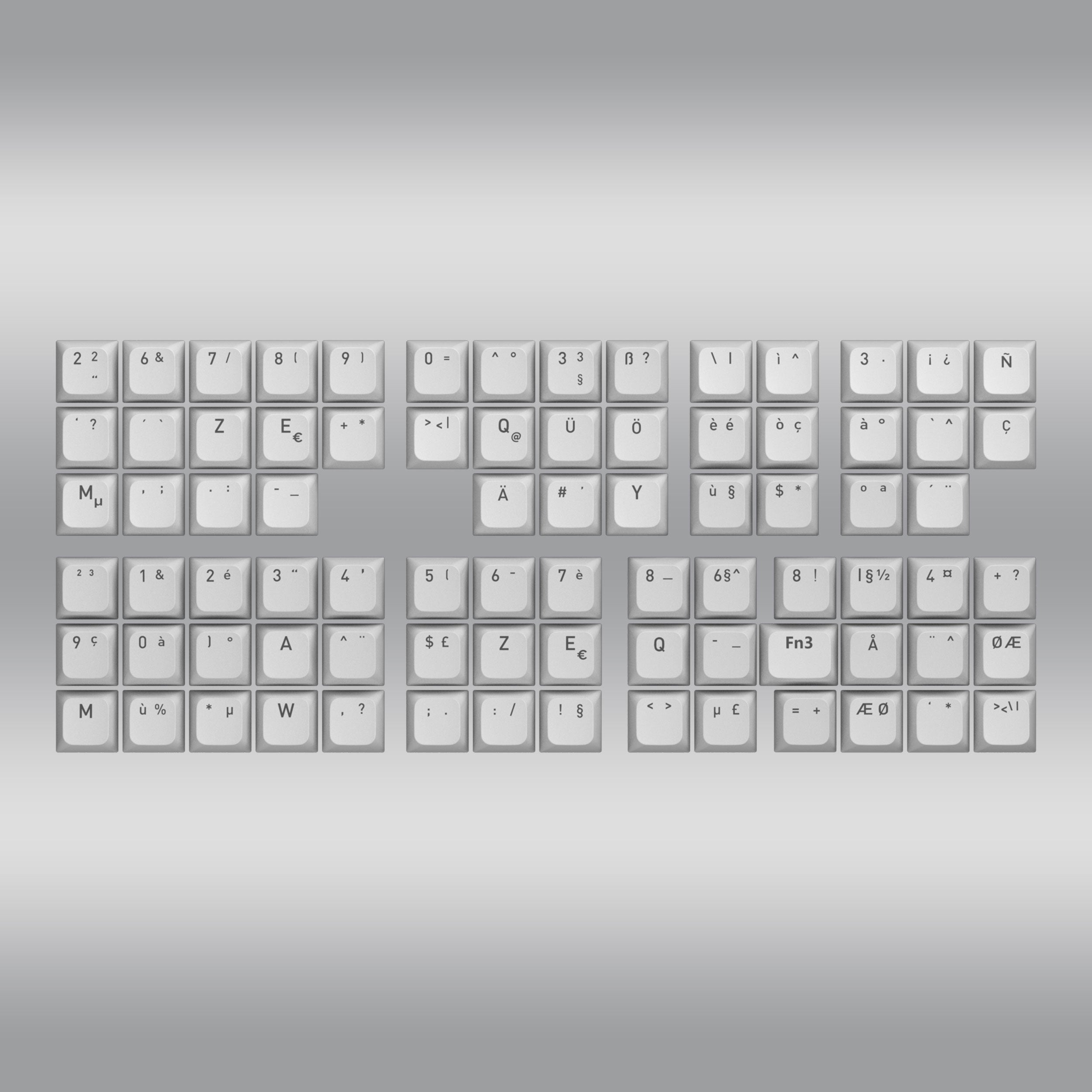 OMA profile keycaps full set for ISO / ANSI Layouts with additional localization set