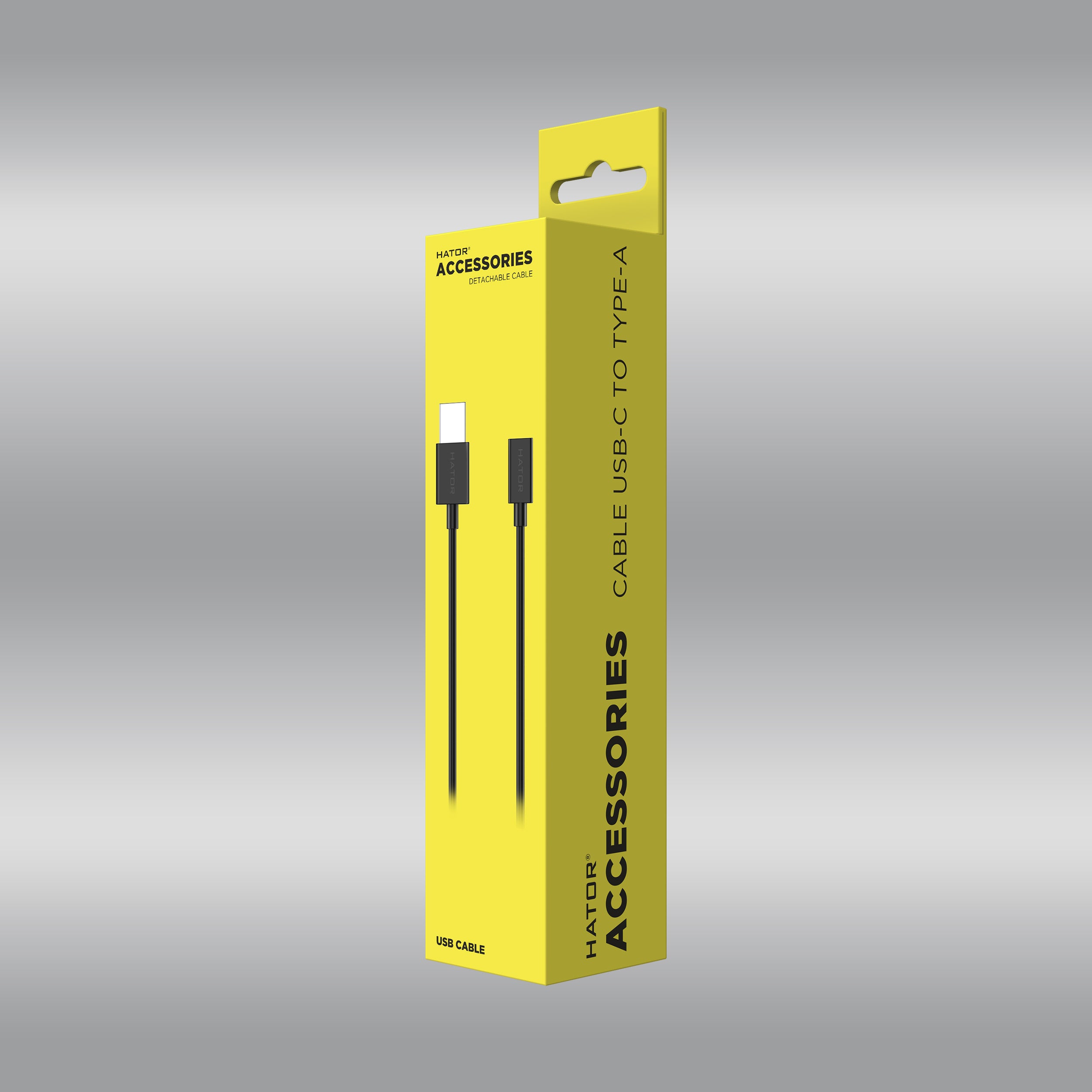 Detachable USB-A to Type-C Cable