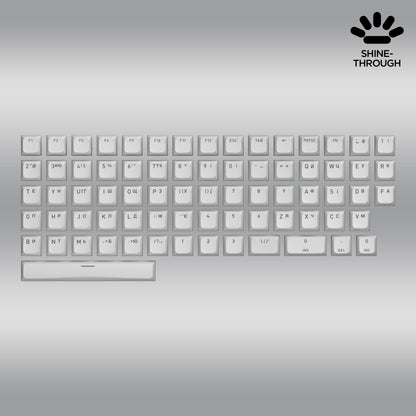 Zestaw keycapów OMA profile PBT double-shot do układów UA-US ANSI / ISO (część A)