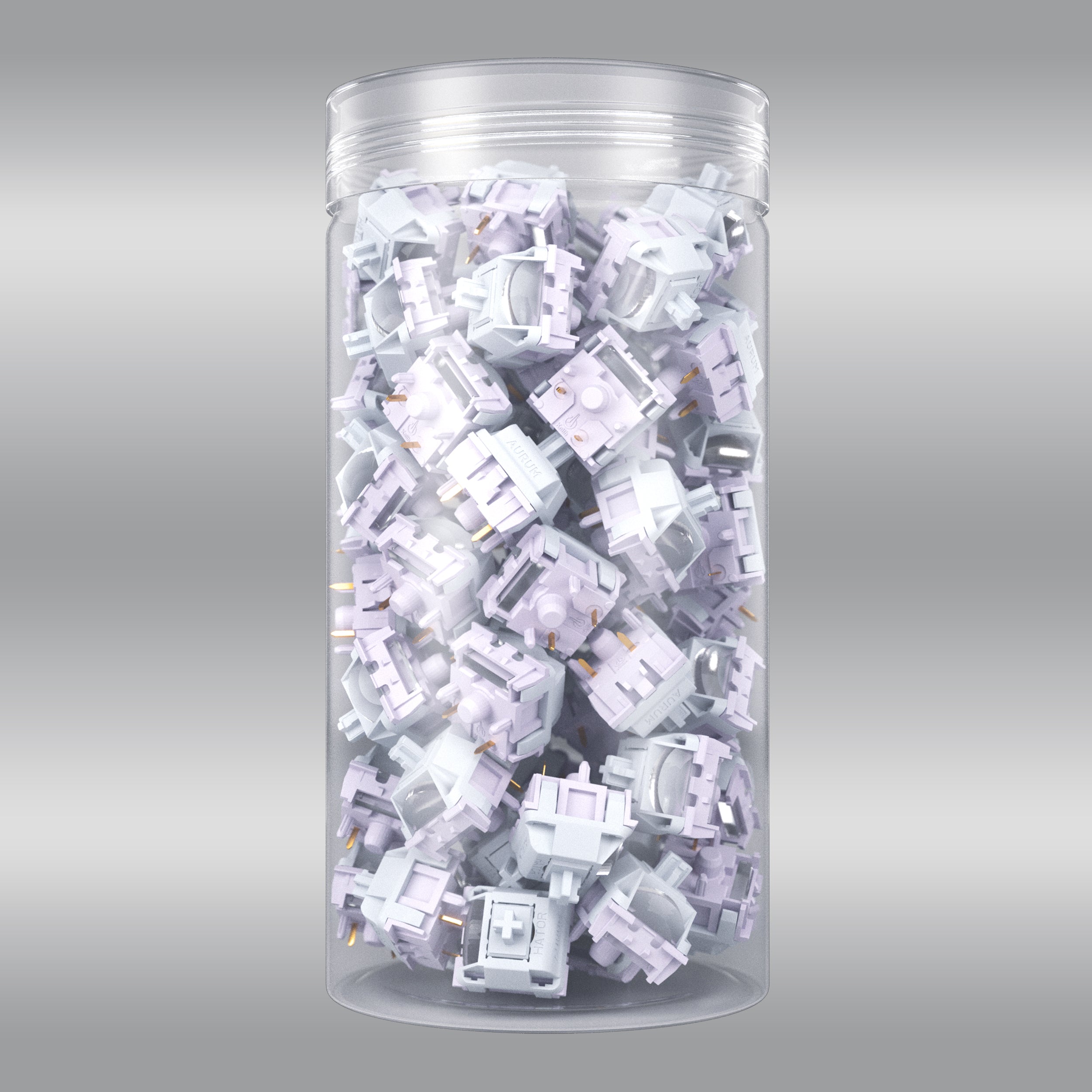 Set von HATOR Aurum Lavender Clicky Mechanical Hot-Swap Switches