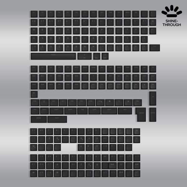 OMA profile PBT Double-shot keycaps full set for ISO / ANSI Layouts wi ...