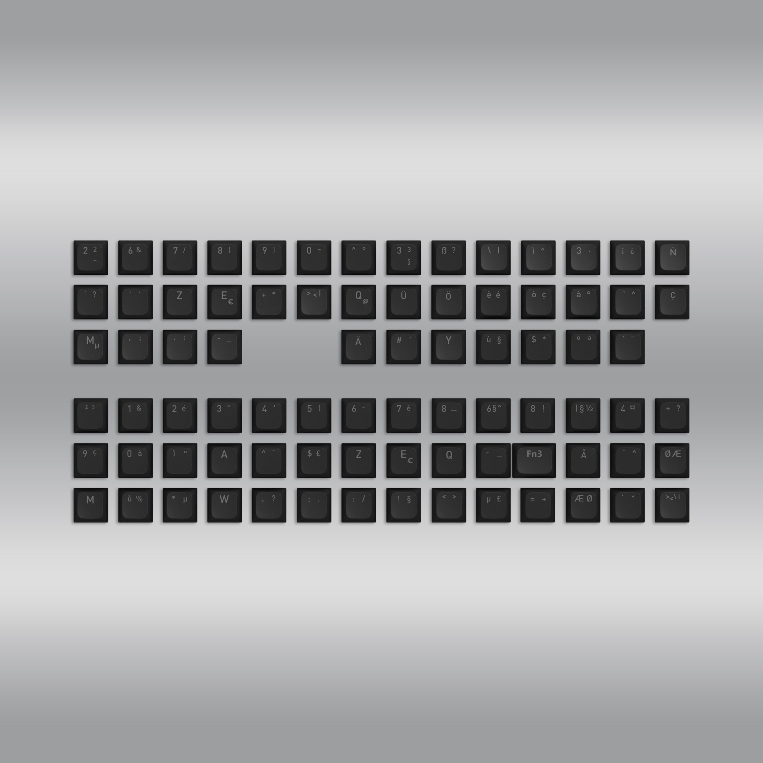 OMA profile PBT Double-shot keycaps full set for ISO / ANSI Layouts with additional localization set