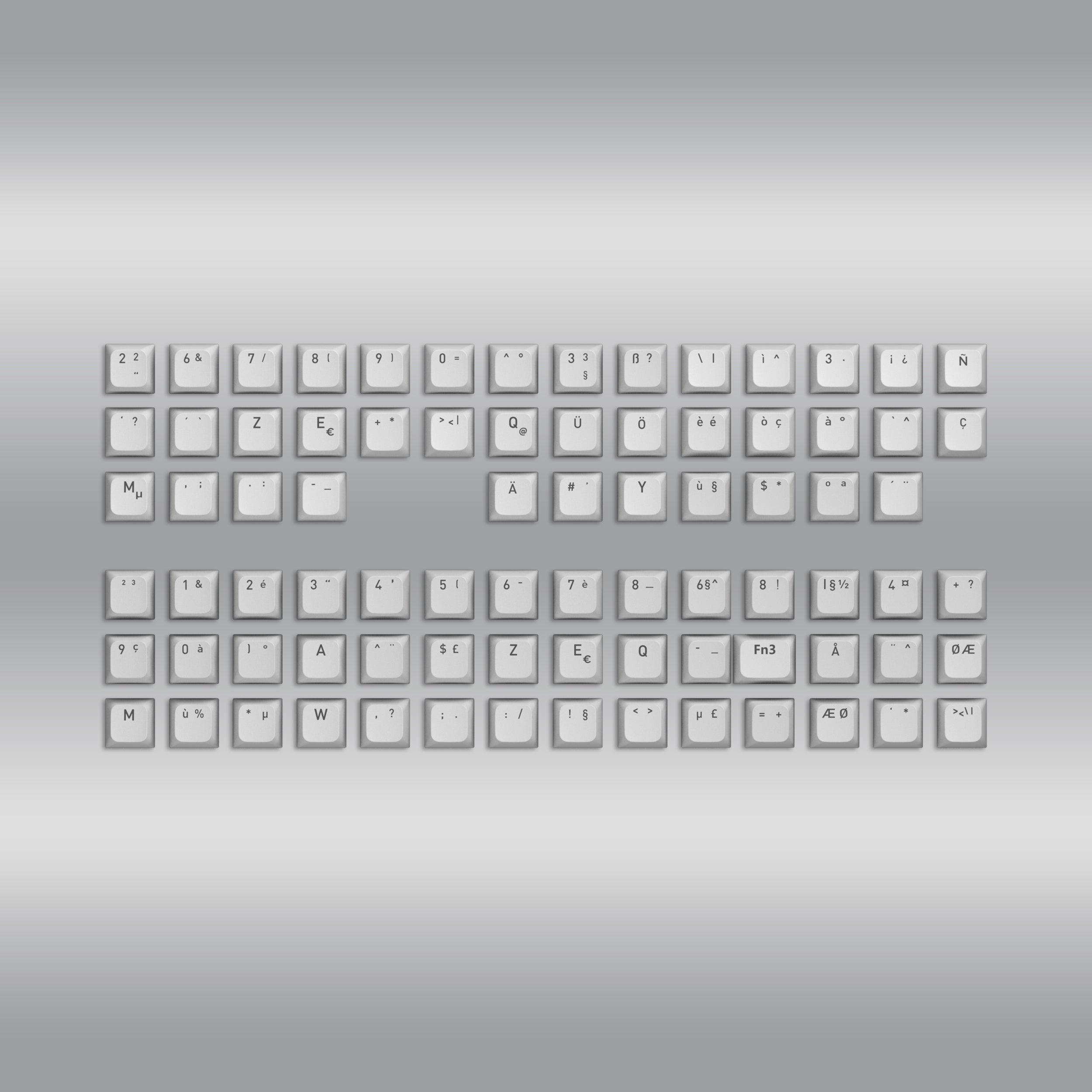 OMA profile PBT Double-shot keycaps full set for ISO / ANSI Layouts with additional localization set