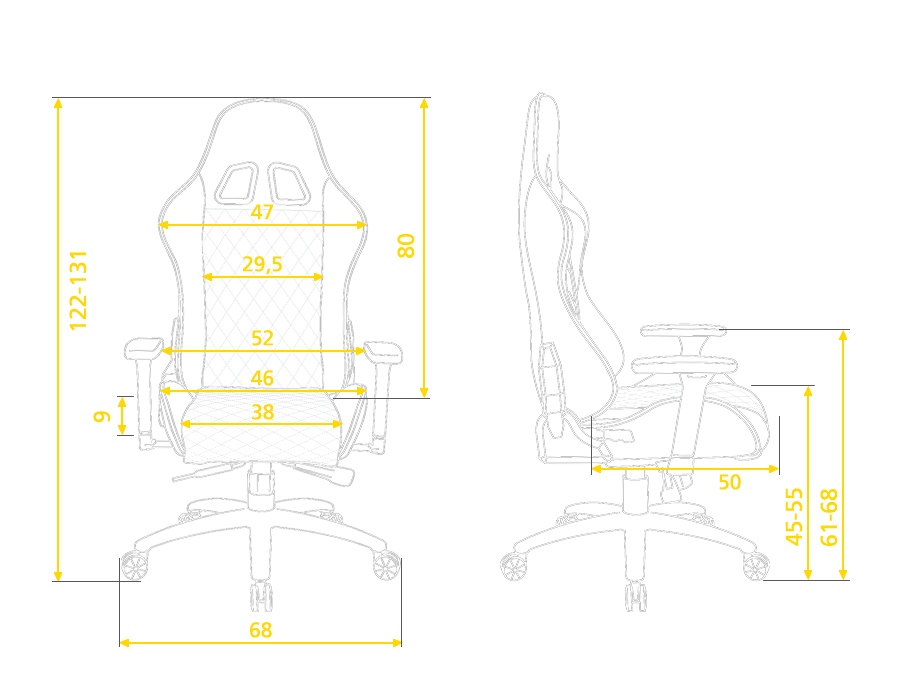 Hator chair size