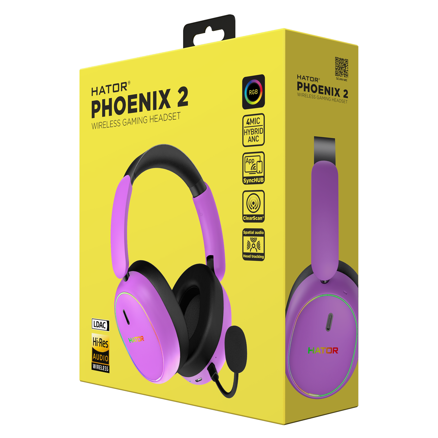 HATOR Phoenix 2 Wireless Cyber Violet obraz 6