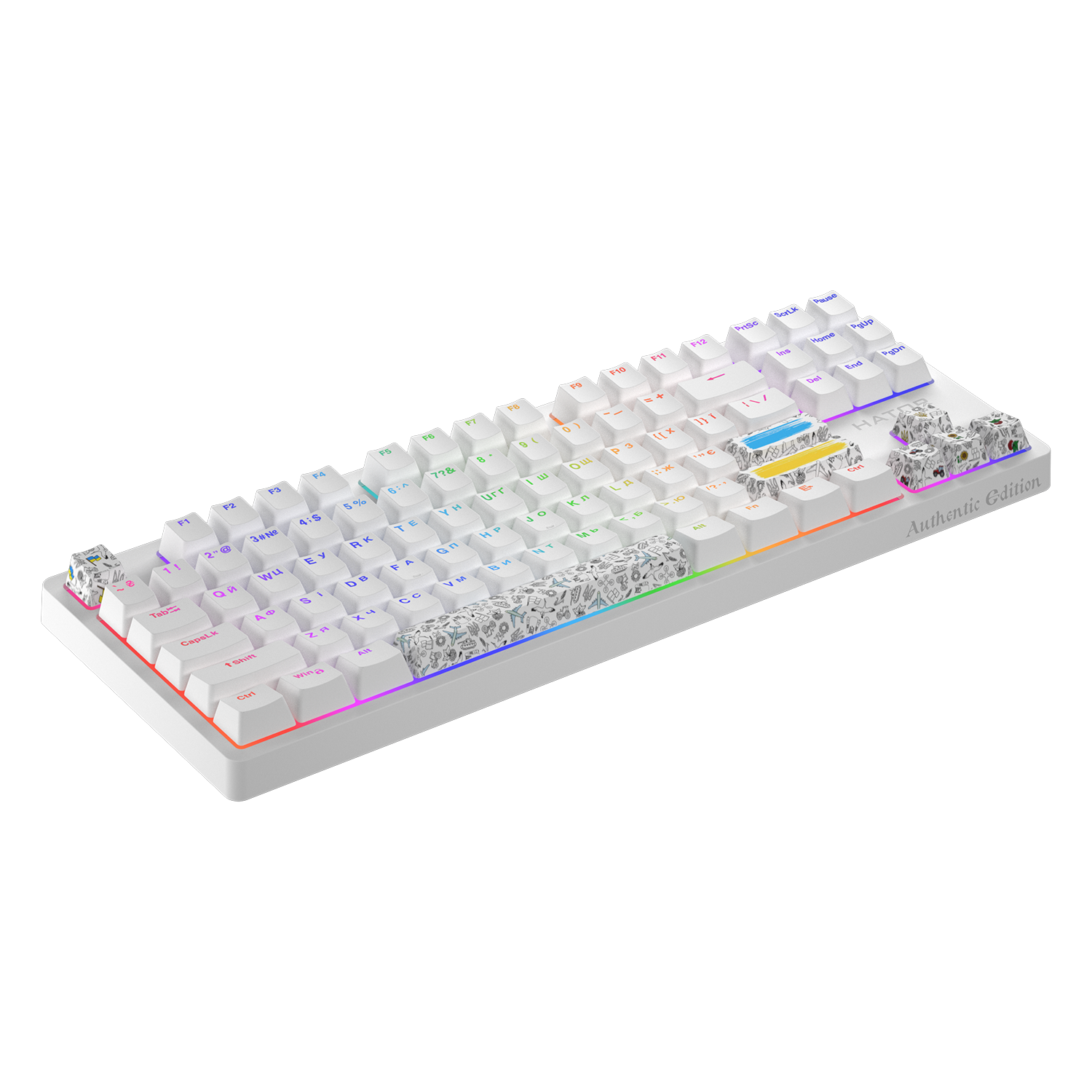 HATOR Rockfall 2 Mecha TKL Authentic Edition White obraz 3