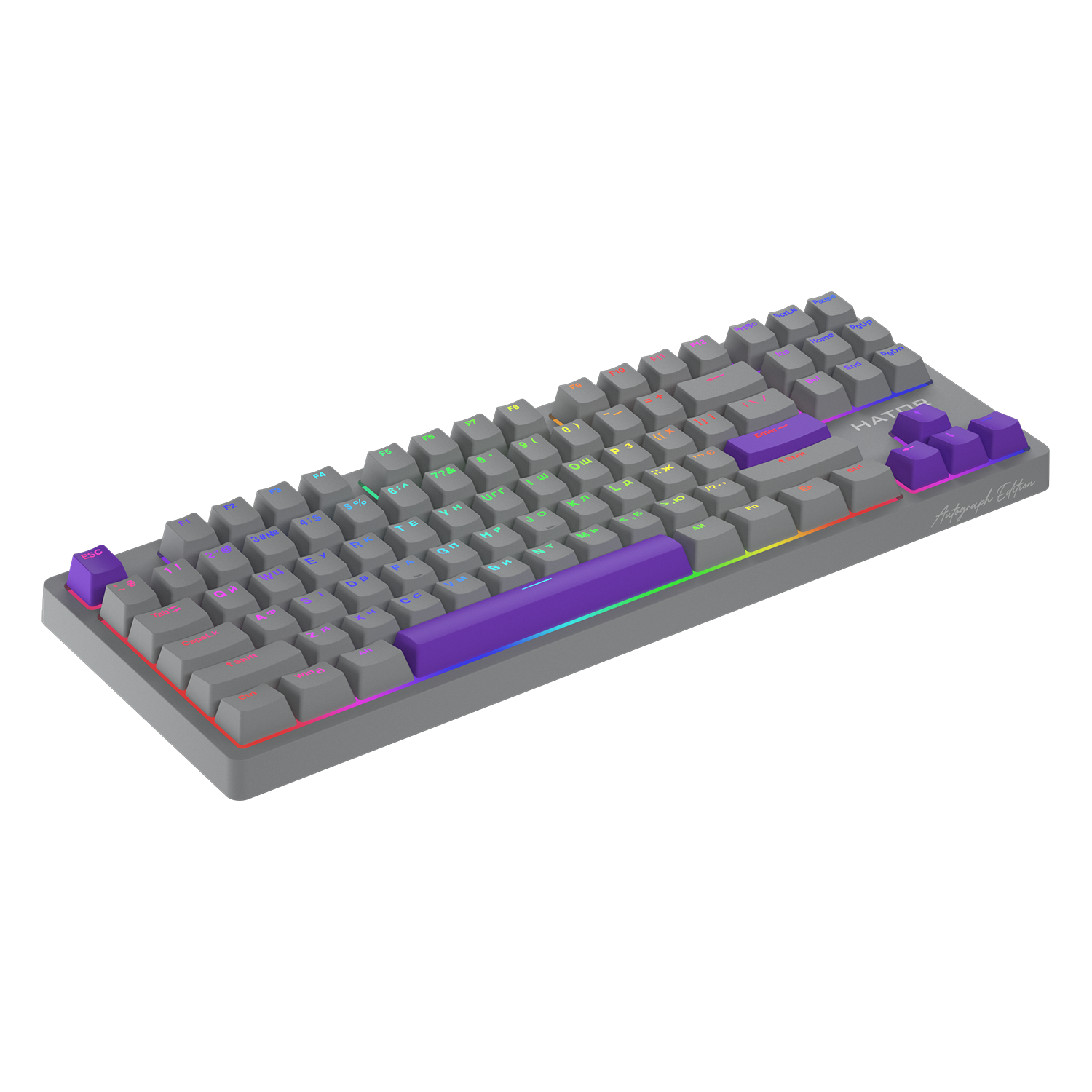 HATOR Rockfall 2 Mecha TKL Autograph Edition Titanium obraz 3