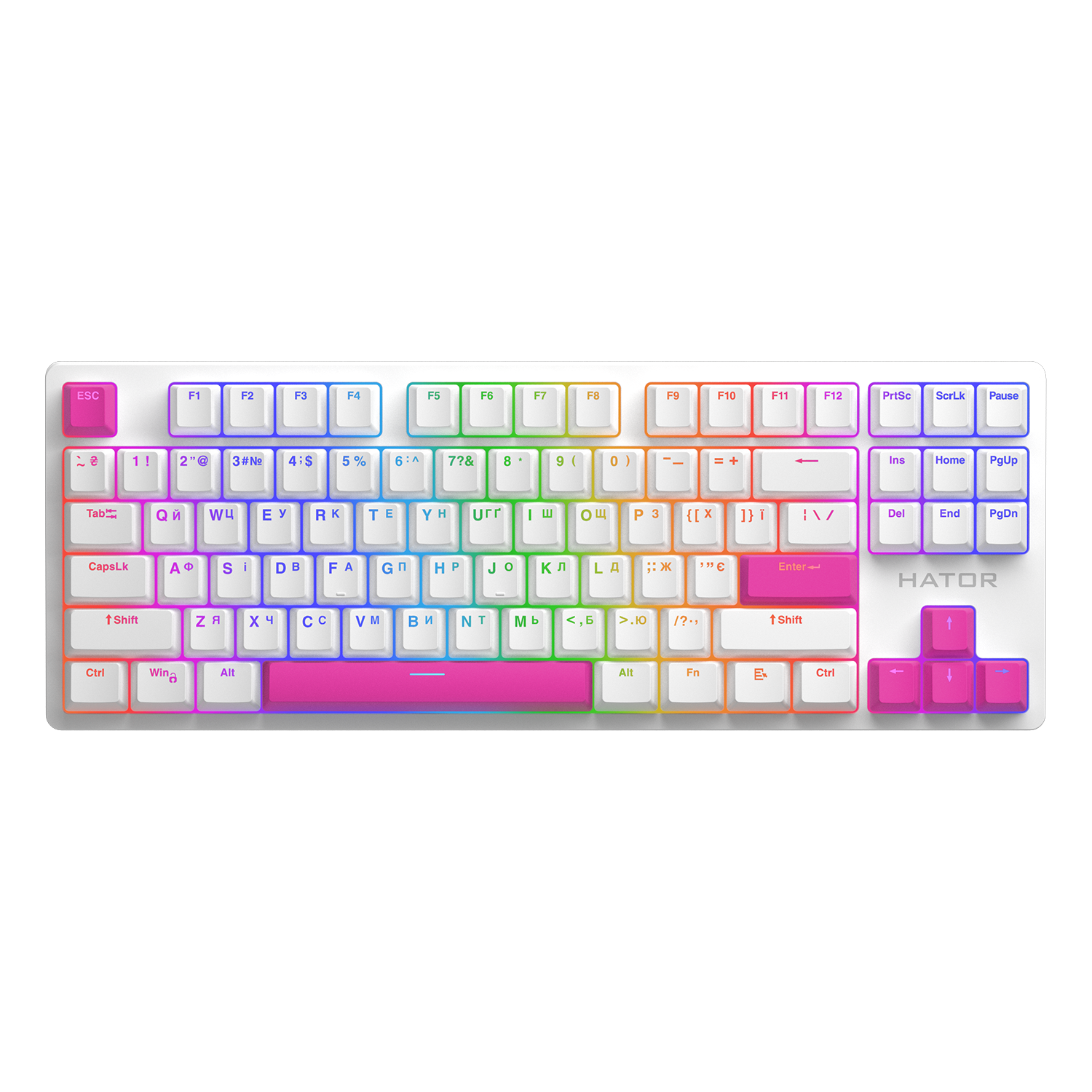 HATOR Set of PBT Keycaps Autograph Edition Knockout Pink obraz 3