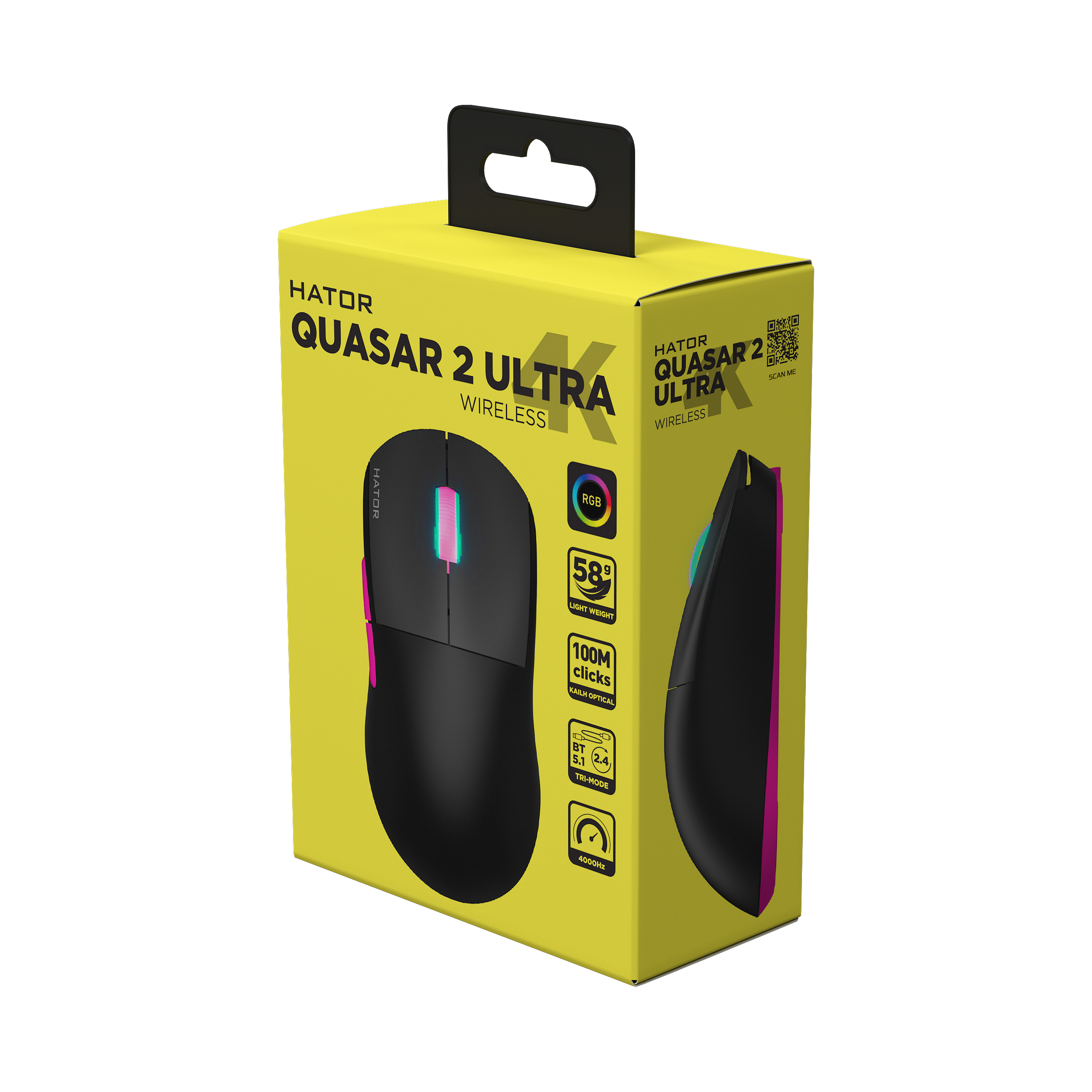 HATOR Quasar 2 Ultra 4K Wireless Black/Pink image 5