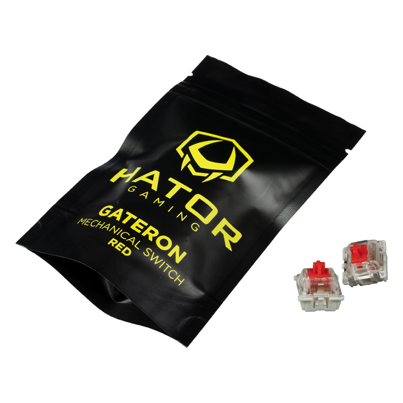 Hator Mechanisches hotswap gateron switch kit Rot